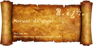 Morvai Ágnes névjegykártya