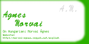 agnes morvai business card